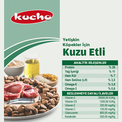 Kucho Kuzu Etli Yetişkin Köpek Maması 15 Kg 