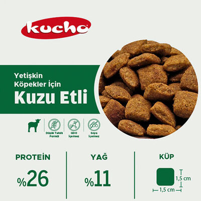 Kucho Kuzu Etli Yetişkin Köpek Maması 15 Kg 
