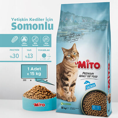 La Mito Somonlu Yetişkin Kedi Maması 15 kg 