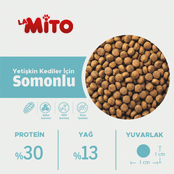 La Mito Somonlu Yetişkin Kedi Maması 15 kg - Thumbnail