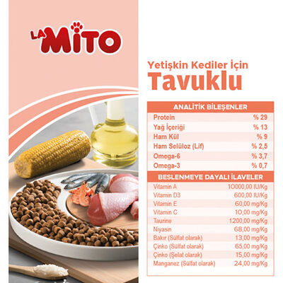 La Mito Tavuklu Yetişkin Kedi Maması 15 Kg 