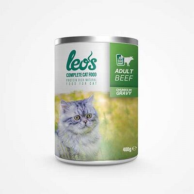 Leos Sığır Parça Etli Soslu Yetişkin Kedi Konservesi 12 Adet 400 Gr 