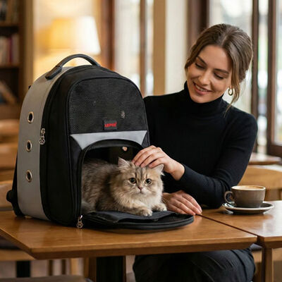 Lepus Astronot Kedi ve Köpek Taşıma Çantası Gri 