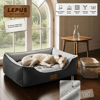 Lepus Dolce Premium Kedi ve Köpek Yatağı Antrasit Medium 