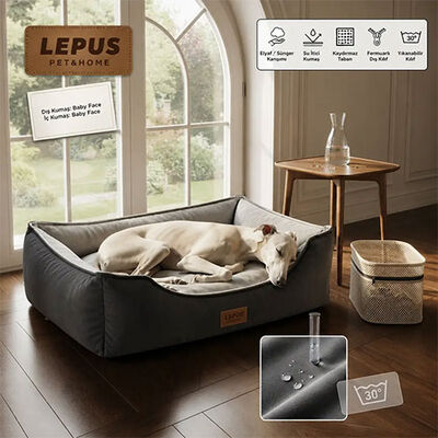 Lepus Dolce Premium Kedi ve Köpek Yatağı Gri Large 
