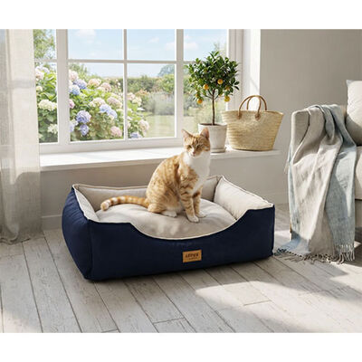 Lepus Dolce Premium Kedi ve Köpek Yatağı Mavi Medium 