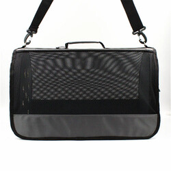 Lepus Kedi Köpek Çantası Mesh Bag Gri 28x45x28 Cm - Thumbnail