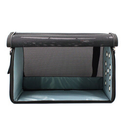 Lepus Kedi Köpek Çantası Mesh Bag Gri 28x45x28 Cm - Thumbnail