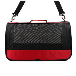 Lepus Kedi Köpek Çantası Mesh Bag Kırmızı 28x45x28 Cm - Thumbnail