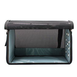 Lepus Kedi Köpek Çantası Mesh Bag Mavi 28x45x28 Cm - Thumbnail