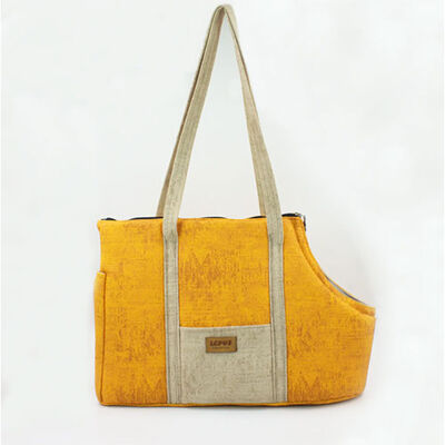 Lepus Sling Bag Kedi ve Köpek Taşıma Çantası Hardal 25x47x32 Cm 
