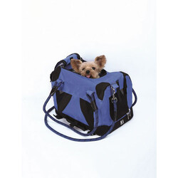 M-Pets 2in1 Remix Omuz Kemerli Kedi ve Küçük Irk Köpek Taşıma Çantası Siyah Mavi 41x28x28 Cm - Thumbnail