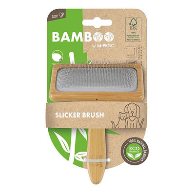 M-Pets Bambu İnce Telli Köpek Fırçası Large 12,2x15,5 Cm 