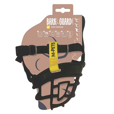 M-Pets Bark Guard Köpek Ağızlığı Sarı Siyah Large 19x14x9 Cm 