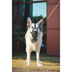 M-Pets Bark Guard Köpek Ağızlığı Sarı Siyah Large 19x14x9 Cm - Thumbnail