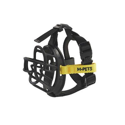 M-Pets Bark Guard Köpek Ağızlığı Sarı Siyah Small 16x13x4 Cm 
