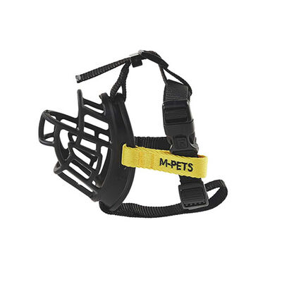M-Pets Bark Guard Köpek Ağızlığı Sarı Siyah Small 16x13x4 Cm 