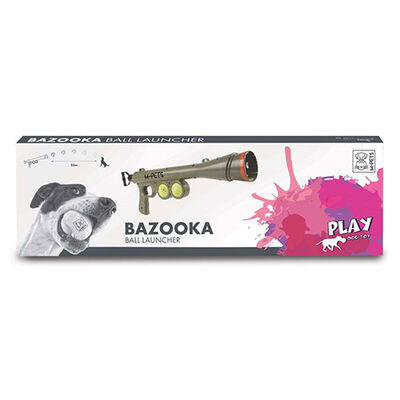 M-Pets Bazooka Top Fırlatıcı Köpek Oyuncağı Yeşil 19x9,5x60 Cm 
