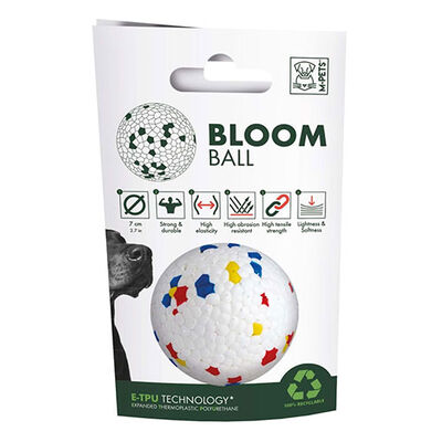 M-Pets Bloom Ball Parçalanmaz Top Köpek Oyuncağı Beyaz 7 Cm 