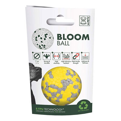M-Pets Bloom Ball Parçalanmaz Top Köpek Oyuncağı Sarı 7 Cm 
