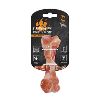 M-Pets Carnivore Savoury Bone Pastırma Aromalı Kemik Köpek Oyuncağı 14,5x5,1x5 Cm 