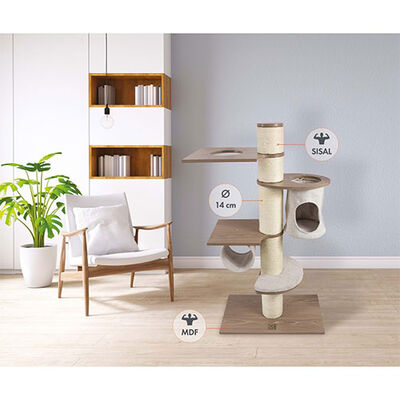 M-Pets Catelite Leonardo Tırmalama Tahtalı Kedi Ağacı 68x40x127 Cm 