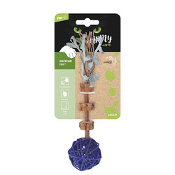 M-Pets - M-Pets Charmy Amulet Mavi Matatabili Kedi Oyuncağı 18 cm 