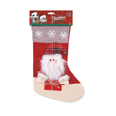 M-Pets Christmas Stocking Noel Çorabı Köpek Oyuncağı 22x46x2 Cm 