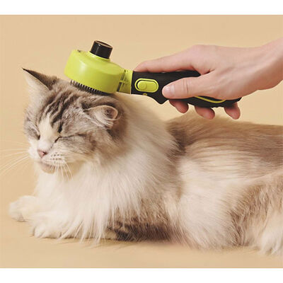 M-Pets Click & Groom Basmalı Masaj Uçlu Kedi ve Köpek Fırçası Small 8 x 6,5 x 5 cm 
