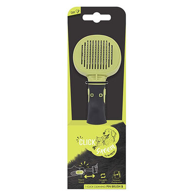 M-Pets Click & Groom Basmalı Masaj Uçlu Kedi ve Köpek Fırçası Small 8 x 6,5 x 5 cm 