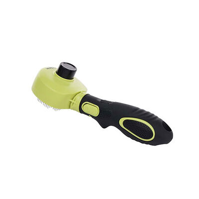 M-Pets Click & Groom Basmalı Masaj Uçlu Kedi ve Köpek Fırçası Small 8 x 6,5 x 5 cm 