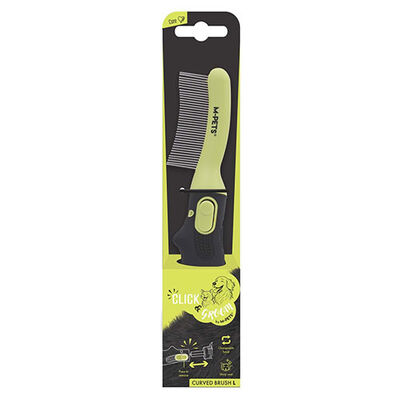 M-Pets Click & Groom Kavisli Kedi ve Köpek Tarağı Large 12x7x5 Cm 