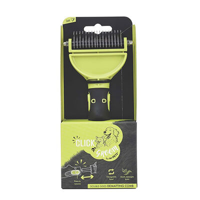 M-Pets Click & Groom Kıtık Açıcı Kedi ve Köpek Tarağı XLarge 18,2x7,2x2,8 Cm 
