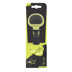 M-Pets - M-Pets Click & Groom Masaj Uçlu Kedi ve Köpek Fırçası Small 8 x 6,5 x 5 cm 