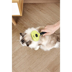 M-Pets Click Groom Temizleme Düğmeli Masaj Uçlu Kedi ve Köpek Tarağı 19,2x9x5,5 Cm - Thumbnail