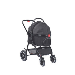 M-Pets - M-Pets Conquest Pet Stroller Kedi ve Köpek Taşıma Arabası Siyah 71x57,5x101 Cm 