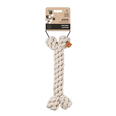 M-Pets Coto Örgü Kemik Köpek Oyuncağı Beyaz 30 Cm 