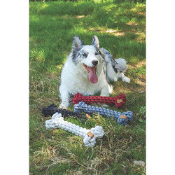 M-Pets Coto Örgü Kemik Köpek Oyuncağı Beyaz 30 Cm - Thumbnail