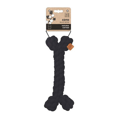 M-Pets Coto Örgü Kemik Köpek Oyuncağı Siyah 30 Cm 