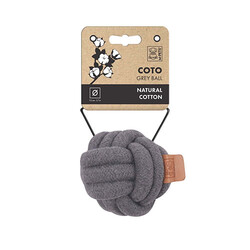 M-Pets - M-Pets Coto Örgü Top Köpek Oyuncağı Gri 9,5 Cm 