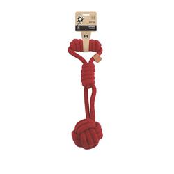 M-Pets - M-Pets Coto Red Tug Ball Örgü Köpek Oyuncağı 36 Cm 