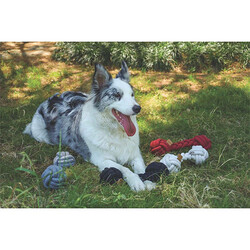 M-Pets Coto Siyah Duo Ball Örgü Köpek Oyuncağı 28 Cm - Thumbnail