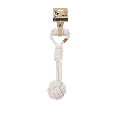 M-Pets Coto Tug Ball Örgü Köpek Oyuncağı Beyaz 36 Cm 