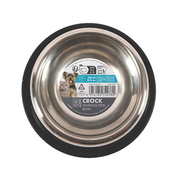M-Pets - M-Pets Crock Paslanmaz Çelik Kedi ve Köpek Mama ve Su Kabı Small 17,5x44 Cm 355 Ml 