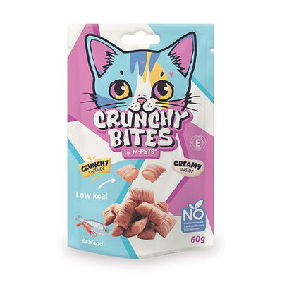 M-Pets Crunchy Bites Deniz Mahsüllü Kedi Ödül Maması 60 Gr 