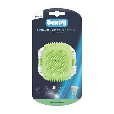 M-Pets Dental Squeaky Cube Diş Fırçalı Köpek Oyuncağı 7,9x7,5x7 Cm 