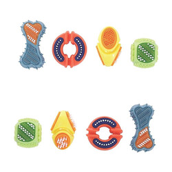M-Pets Dental Squeaky Cube Diş Fırçalı Köpek Oyuncağı 7,9x7,5x7 Cm - Thumbnail