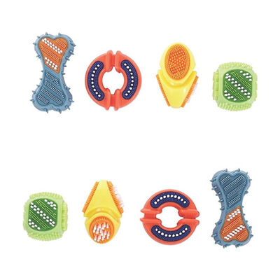 M-Pets Dental Squeaky Cube Diş Fırçalı Köpek Oyuncağı 7,9x7,5x7 Cm 