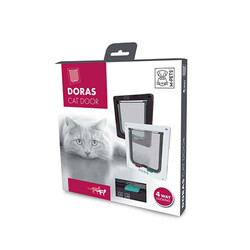M-Pets - M-Pets Doras Kedi Kapısı 4 Yönlü Kahverengi 19,7x19 Cm 