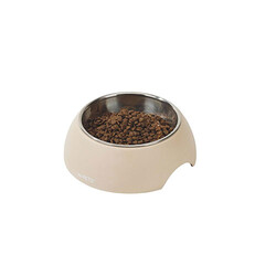 M-Pets - M-Pets Eco Bamboo Küçük Irk Köpek ve Kedi Mama ve Su Kabı Bej 190 Ml 